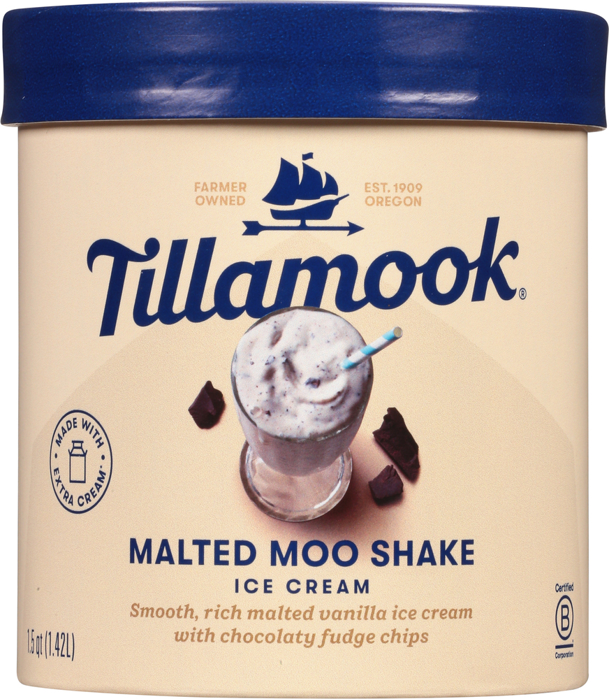 Tillamook Ice Cream, Malted Moo ShakeMain