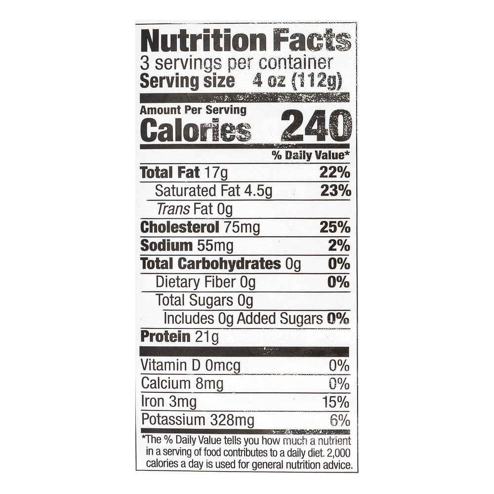 High Plains Bison Bison, Ground, 85/15-Nutrition-Facts