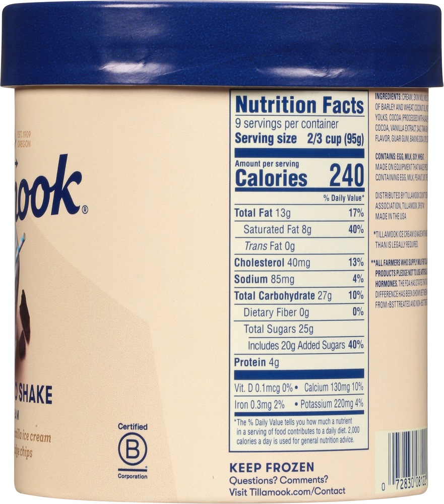 Tillamook Ice Cream, Malted Moo ShakePlanogramRight