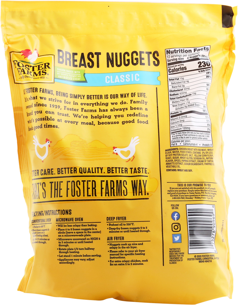 Foster Farms Breast Nuggets, Classic, Value PackPlanogramBack