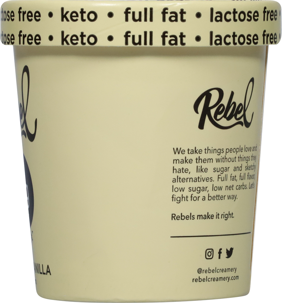 Rebel Ice Cream, Natural VanillaPlanogramRight