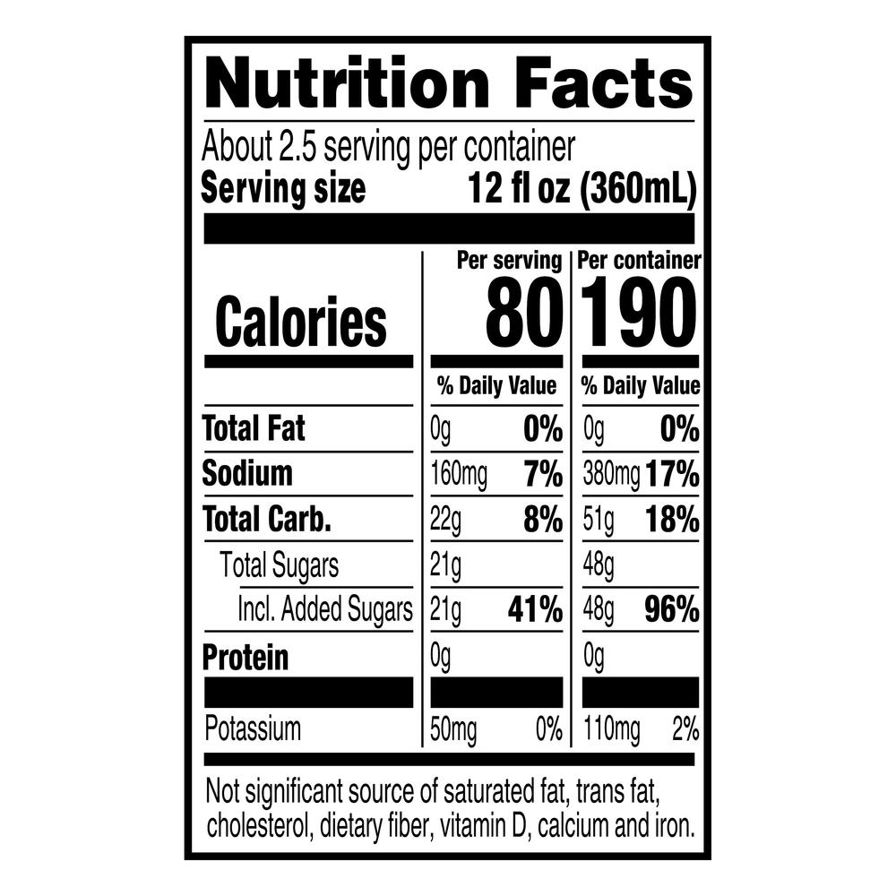 Gatorade Thirst Quencher Orange Nutrition Facts
