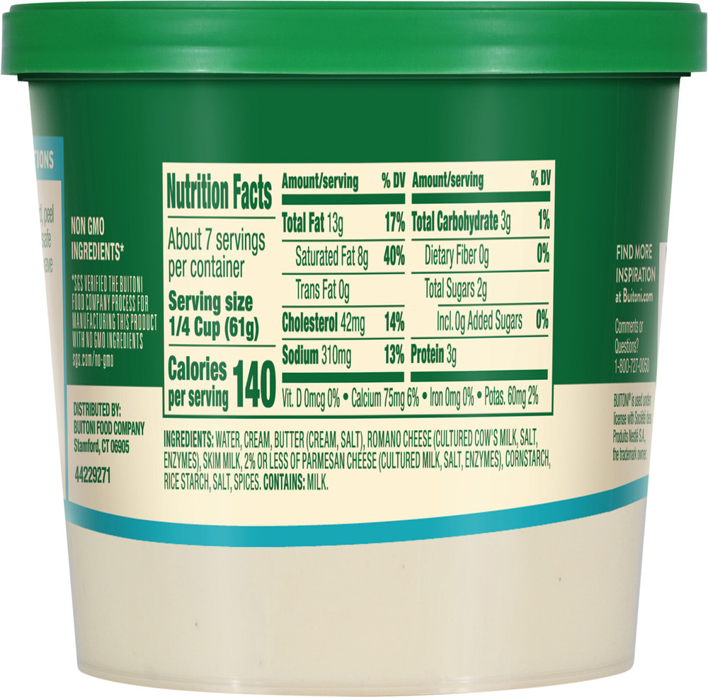 Buitoni Alfredo SaucePlanogramBack