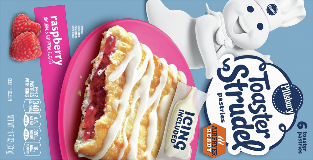 Pillsbury Toaster Strudel Toaster Pastries, RaspberryPlanogramBack
