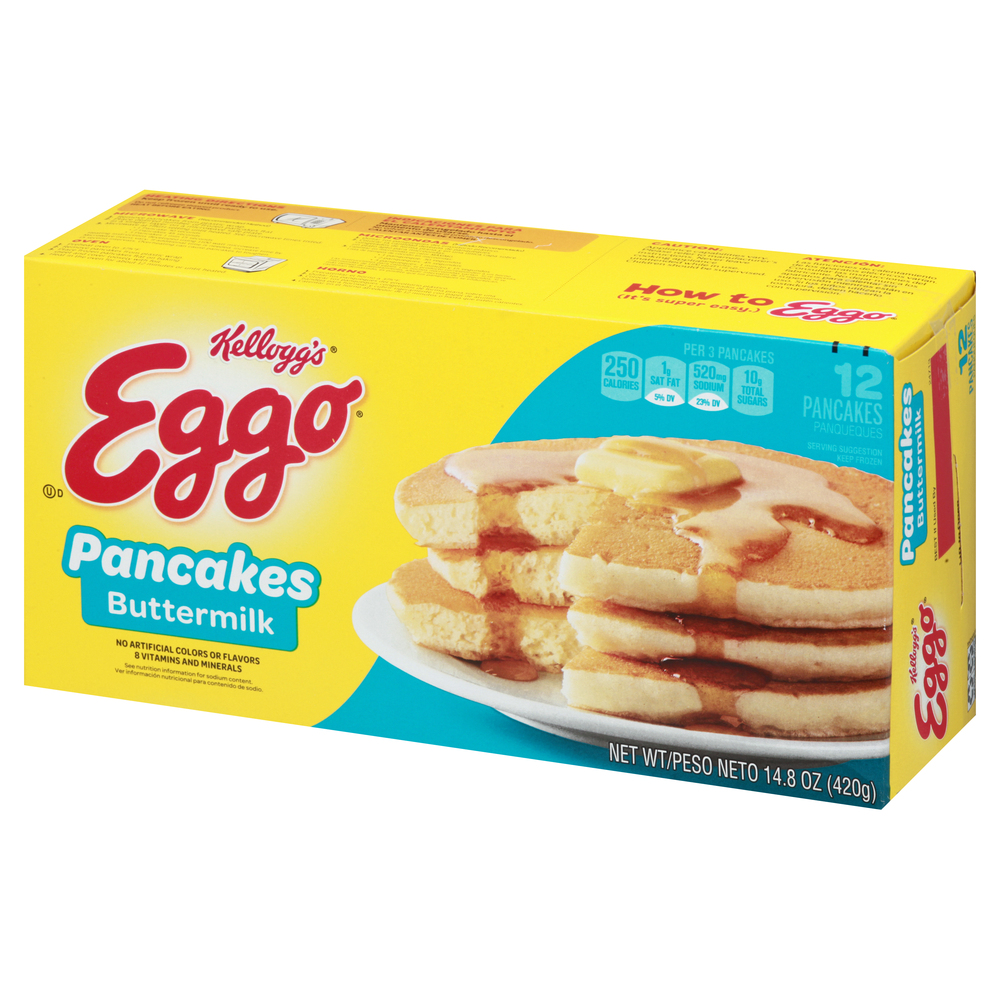 Eggo Pancakes, ButtermilkFrontRightElevated