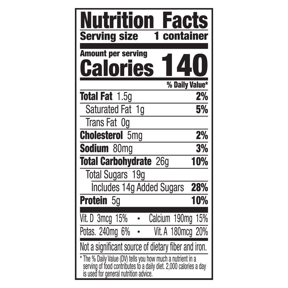 Yoplait Original Yogurt, Low Fat, French VanillaNutritionFacts