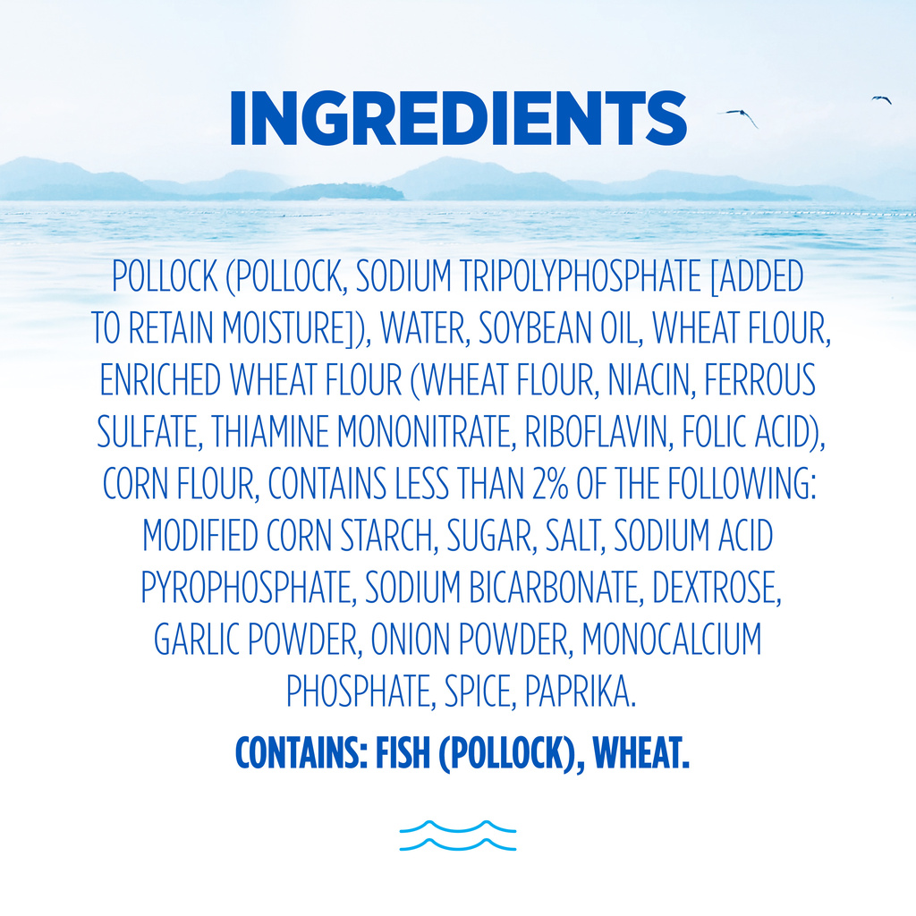 Van de Kamp's Fish Fillets, 100 Whole, Crispy BatteredIngredients