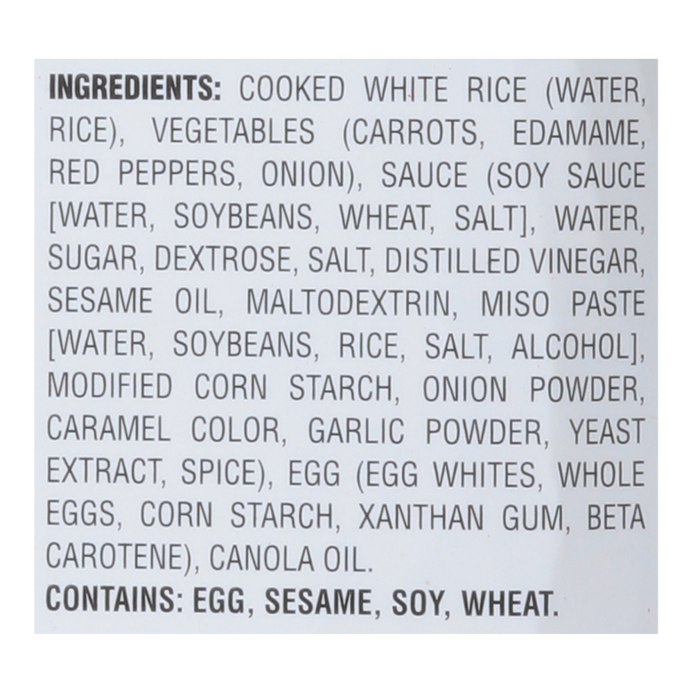 InnovAsian Fried Rice, Vegetable, Side DishIngredients