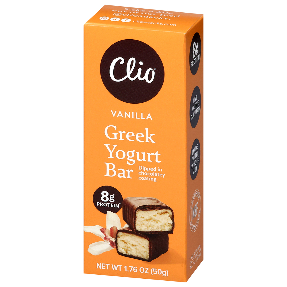 Clio Yogurt Bar, Greek, VanillaFrontRightElevated