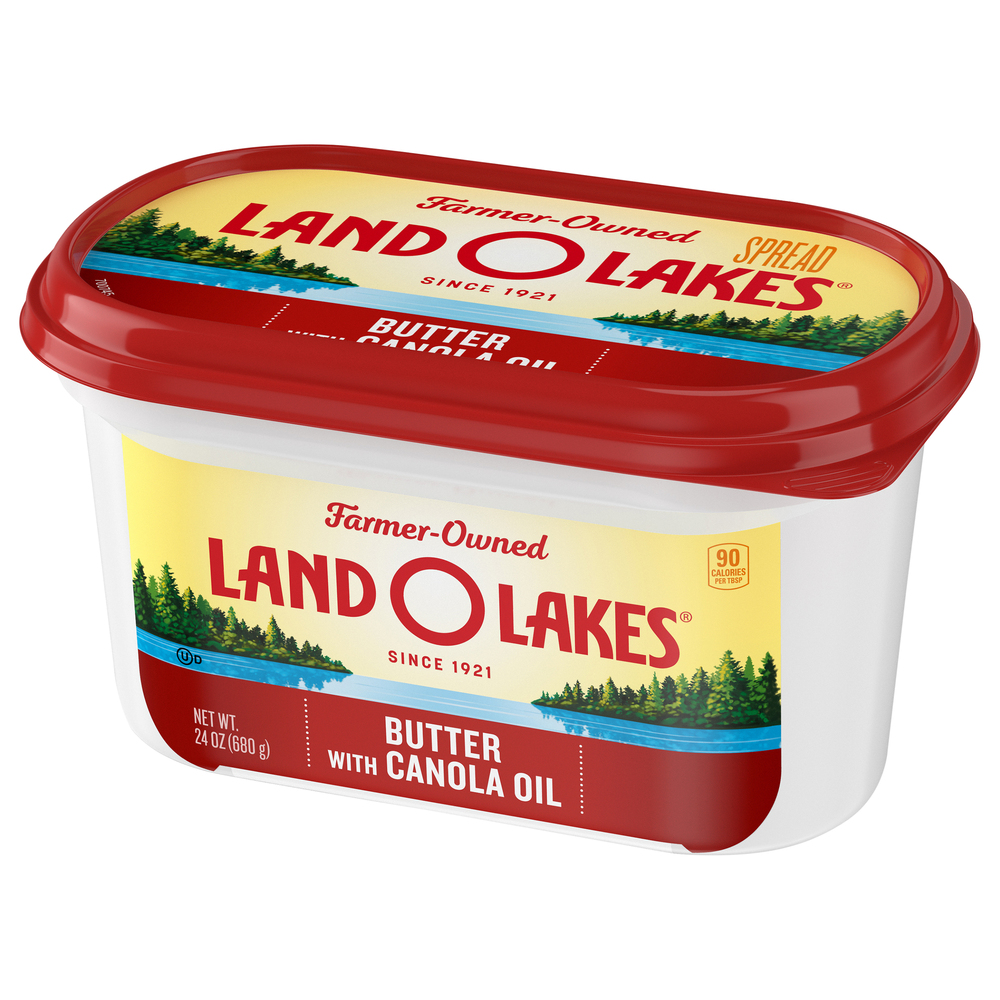 Land O Lakes Butter with Canola Oil, SpreadableFrontRightElevated