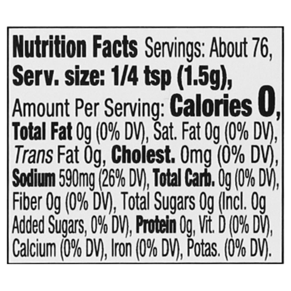 Raley's Mediterranean Sea Salt GrinderNutritionFacts