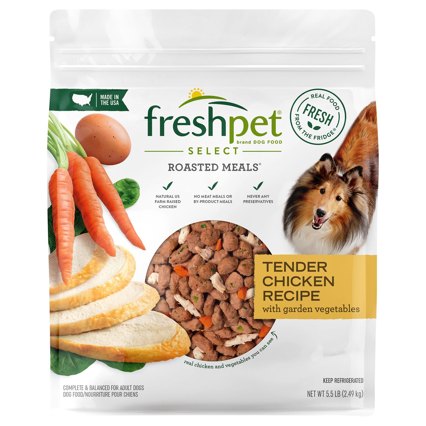Freshpet dog best sale food calories