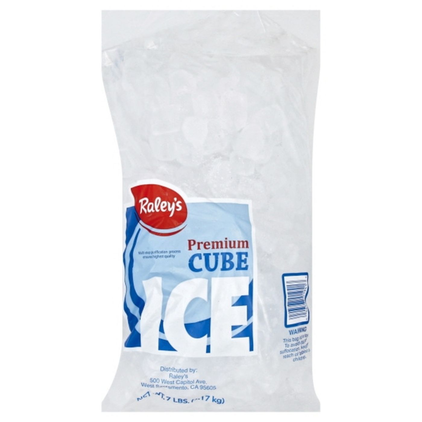Raley's Bagged Ice, Premium, CubedMain