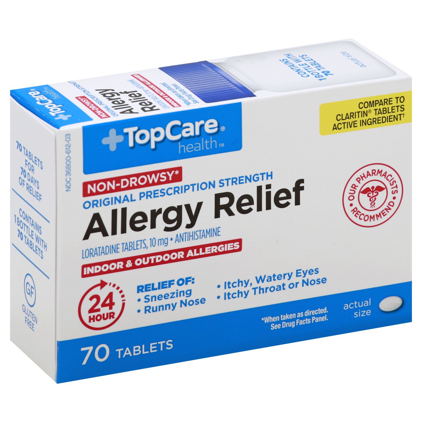 TopCare Health Allergy Relief, Original Prescription Strength, 10 