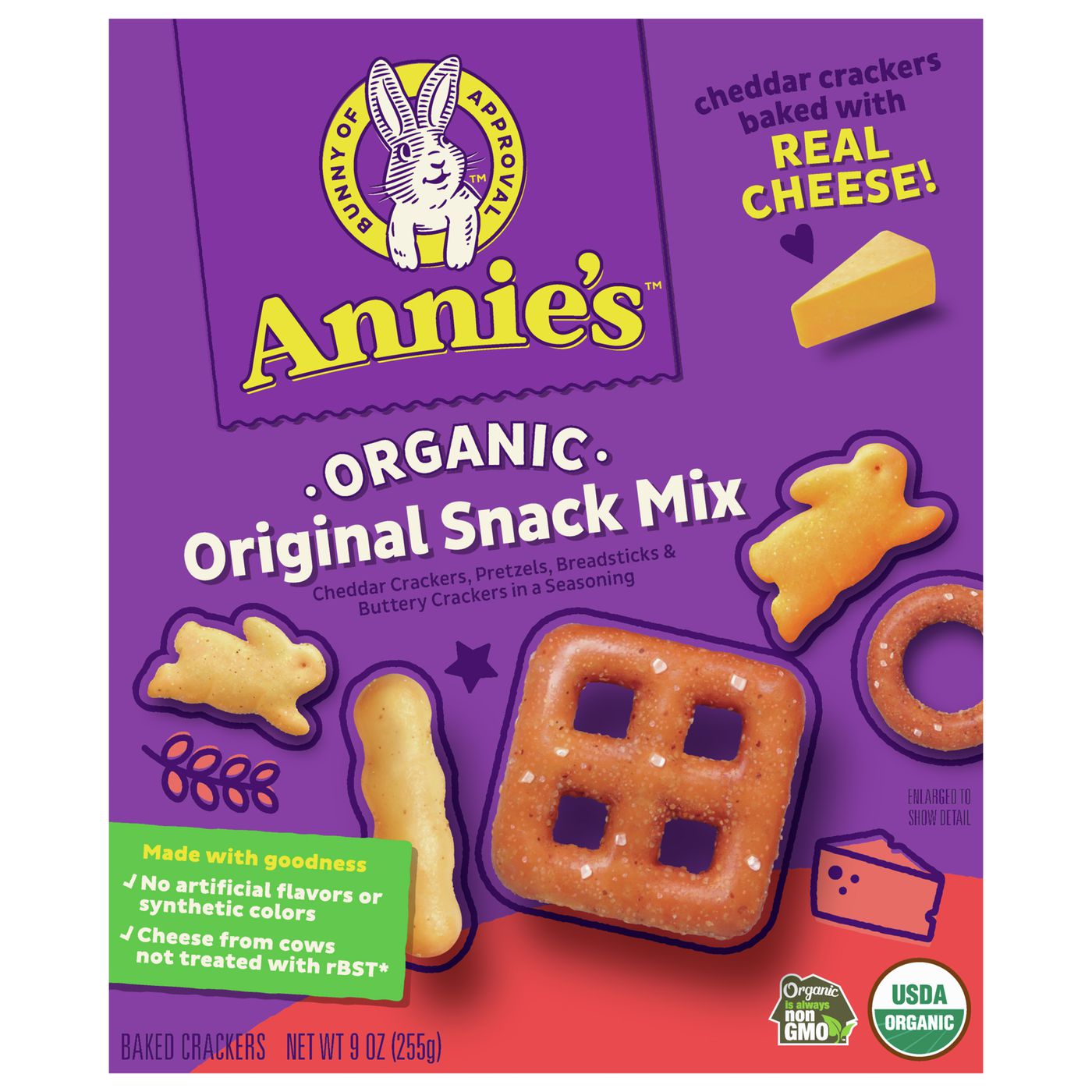 Annie's Baked Crackers, Organic, Original Snack Mix
