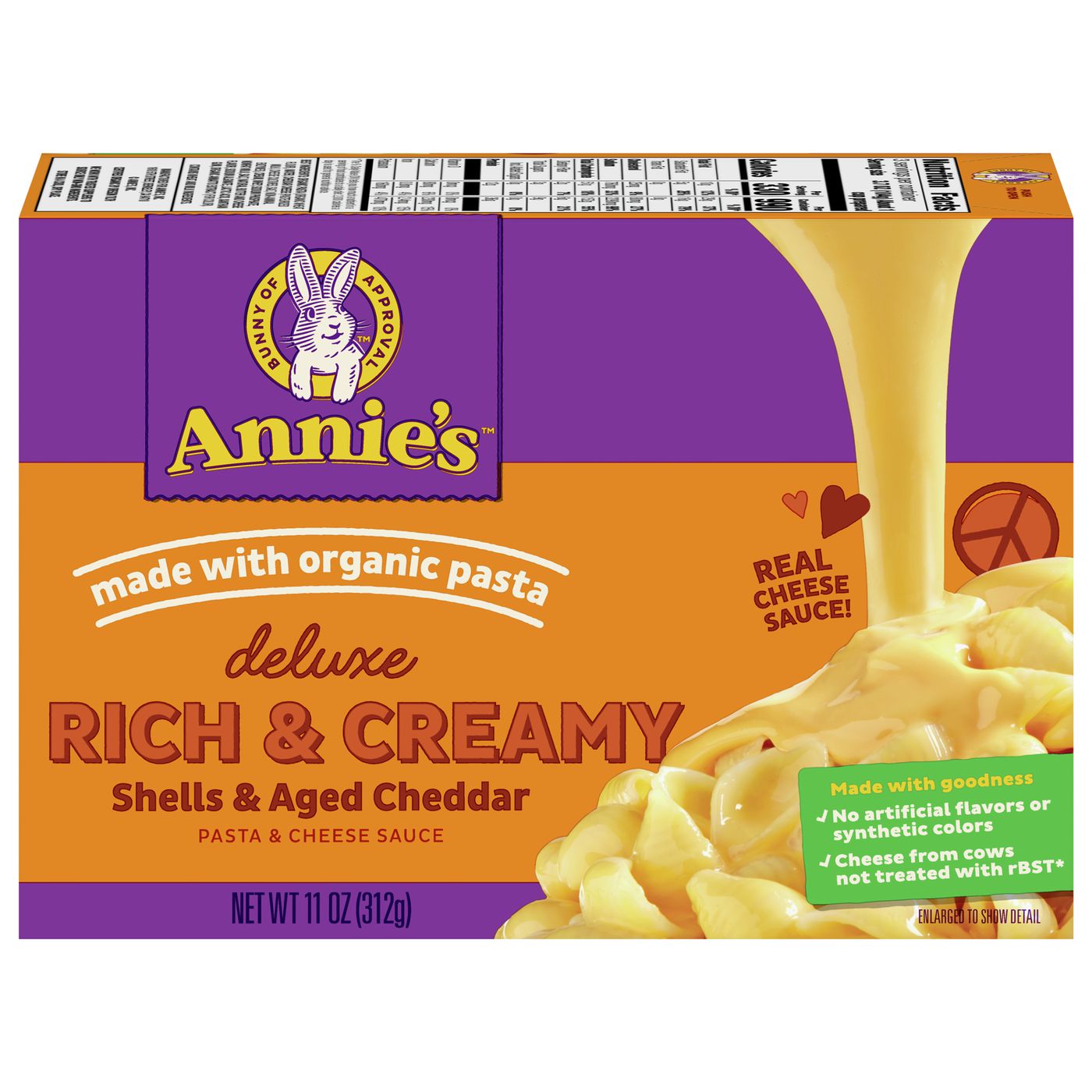 Annie's Deluxe Shells & Aged Cheddar Pasta & Cheese Sauce
