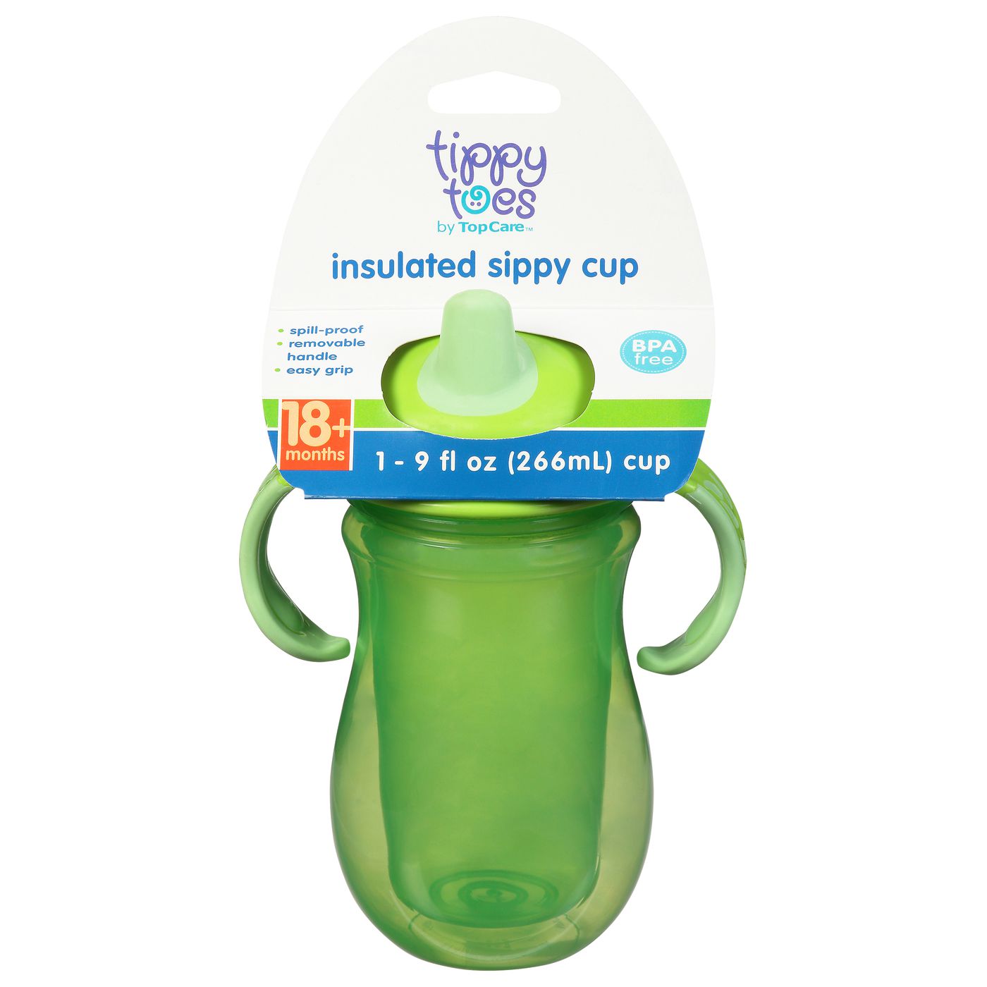 Tippy Toes Sippy Cup, Insulated, 9 Ounce