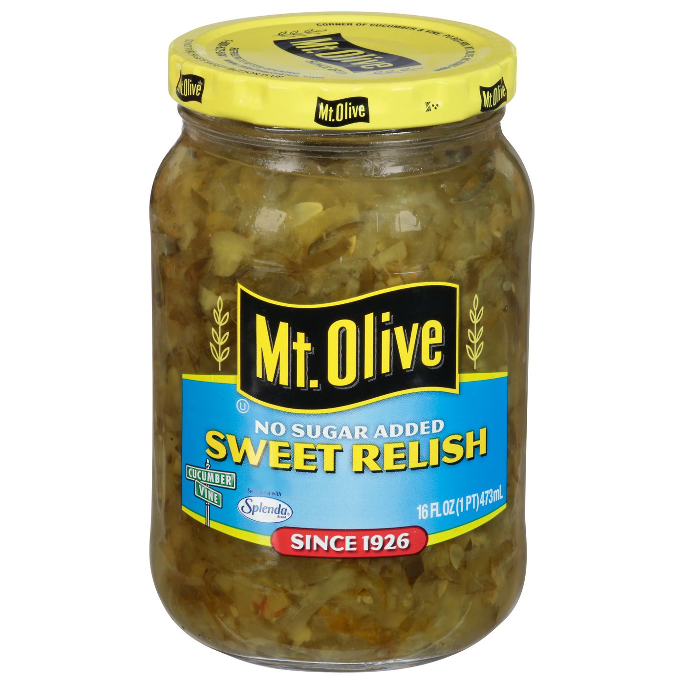 Mt Olive Pickles, No Sugar Added, Sweet RelishMain