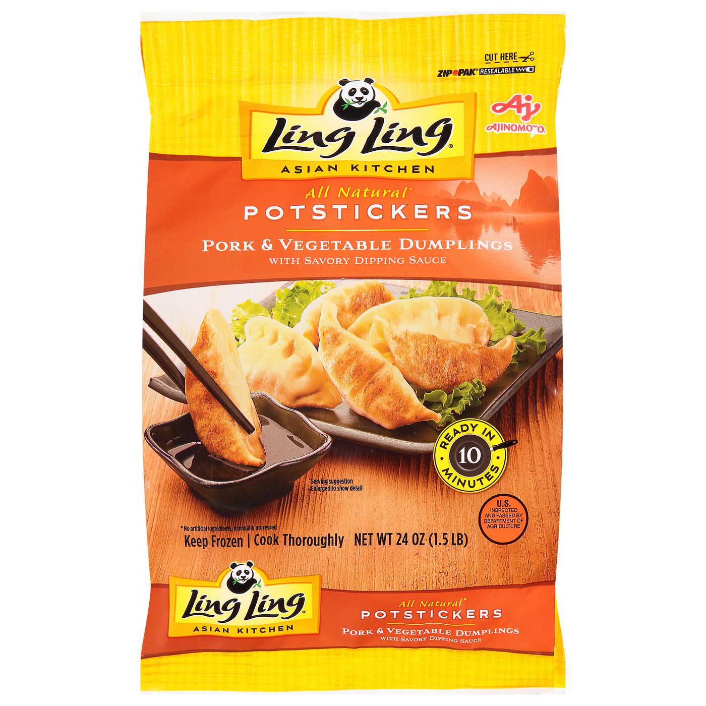 Ling Ling Pork & Vegetable Potstickers Frozen Asian AppetizersMain