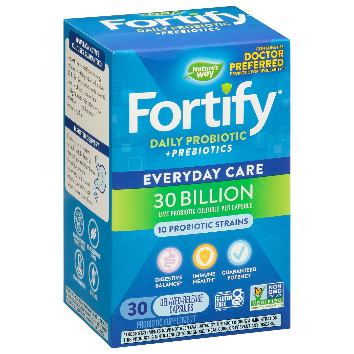 Fortify Fortify Delayed-Release Capsules Adult Daily Pre+Probiotic
