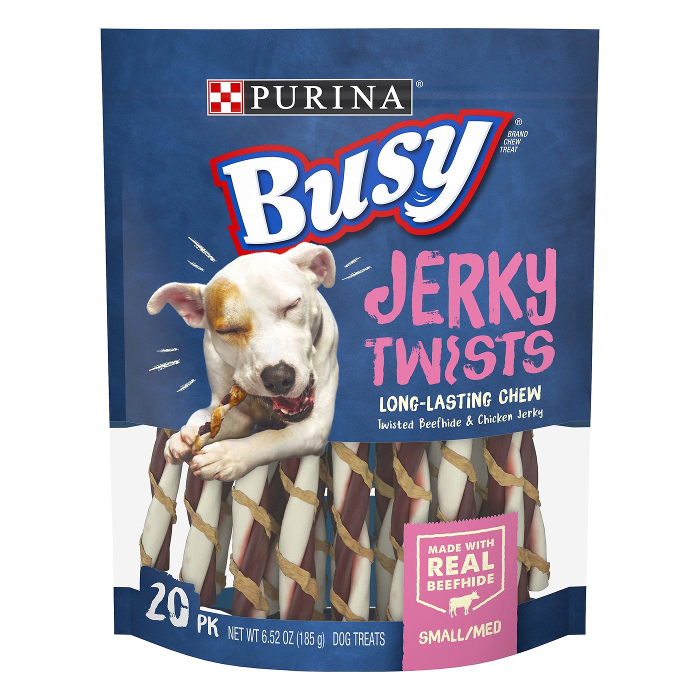 Purina Busy Dog Treats Jerky Twists Small Med 20 PK