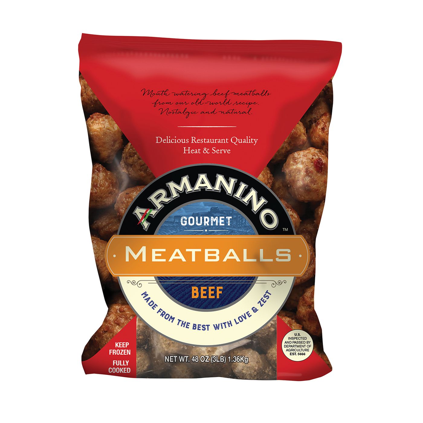 Armanino Precooked Beef MeatballsMain
