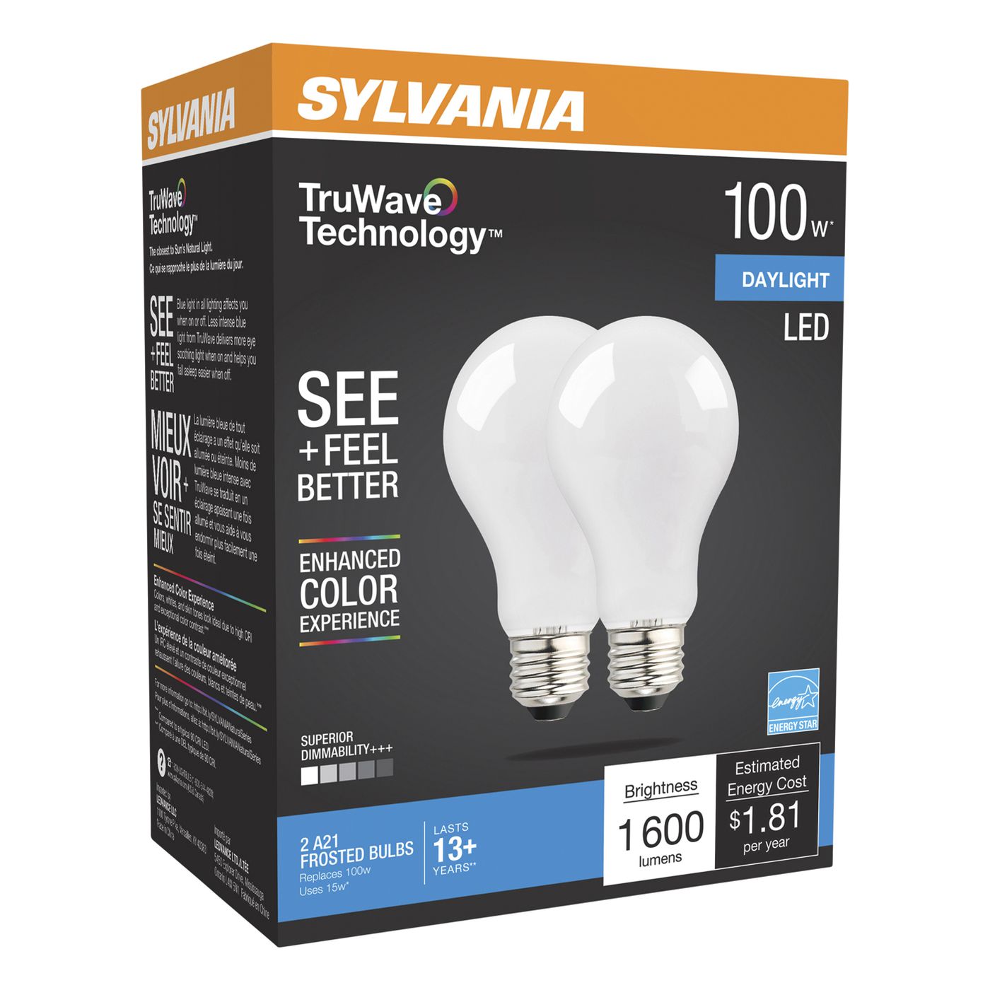 SYLVANIA 100W LED DAYLIGHT FROSTED A21