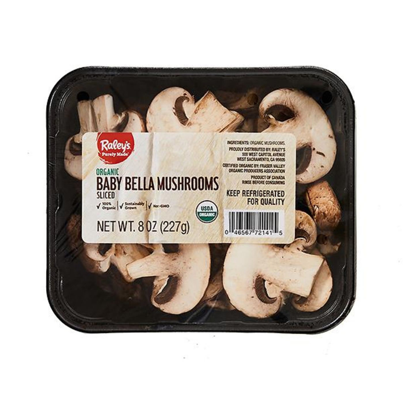 Raley's Purely Made Organic Sliced Baby Bella MushroomsMain