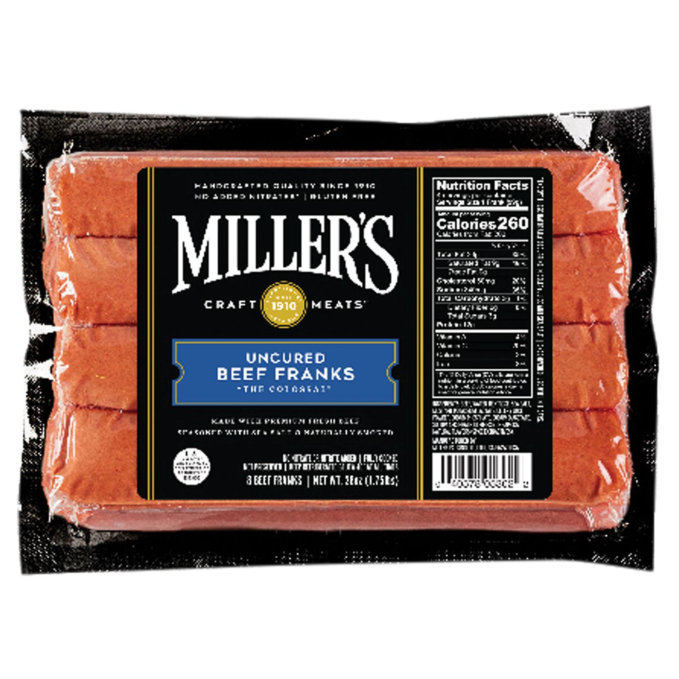 Miller's Colossal Beef Frank 4 CT-Main