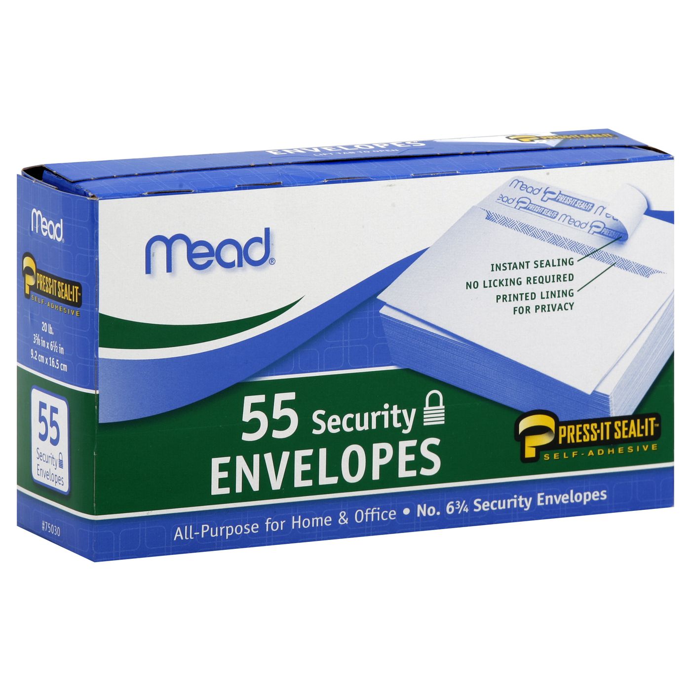 Mead PressIt SealIt Envelopes, SecurityMain