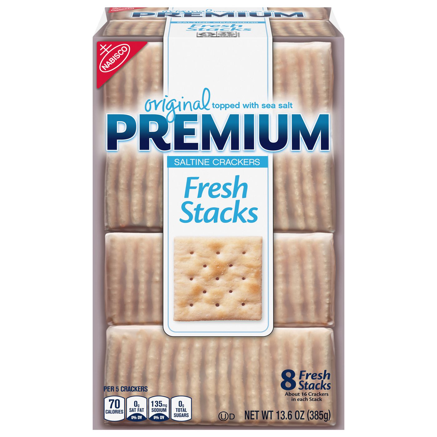 Premium Saltine Crackers, Original, Fresh StacksMain