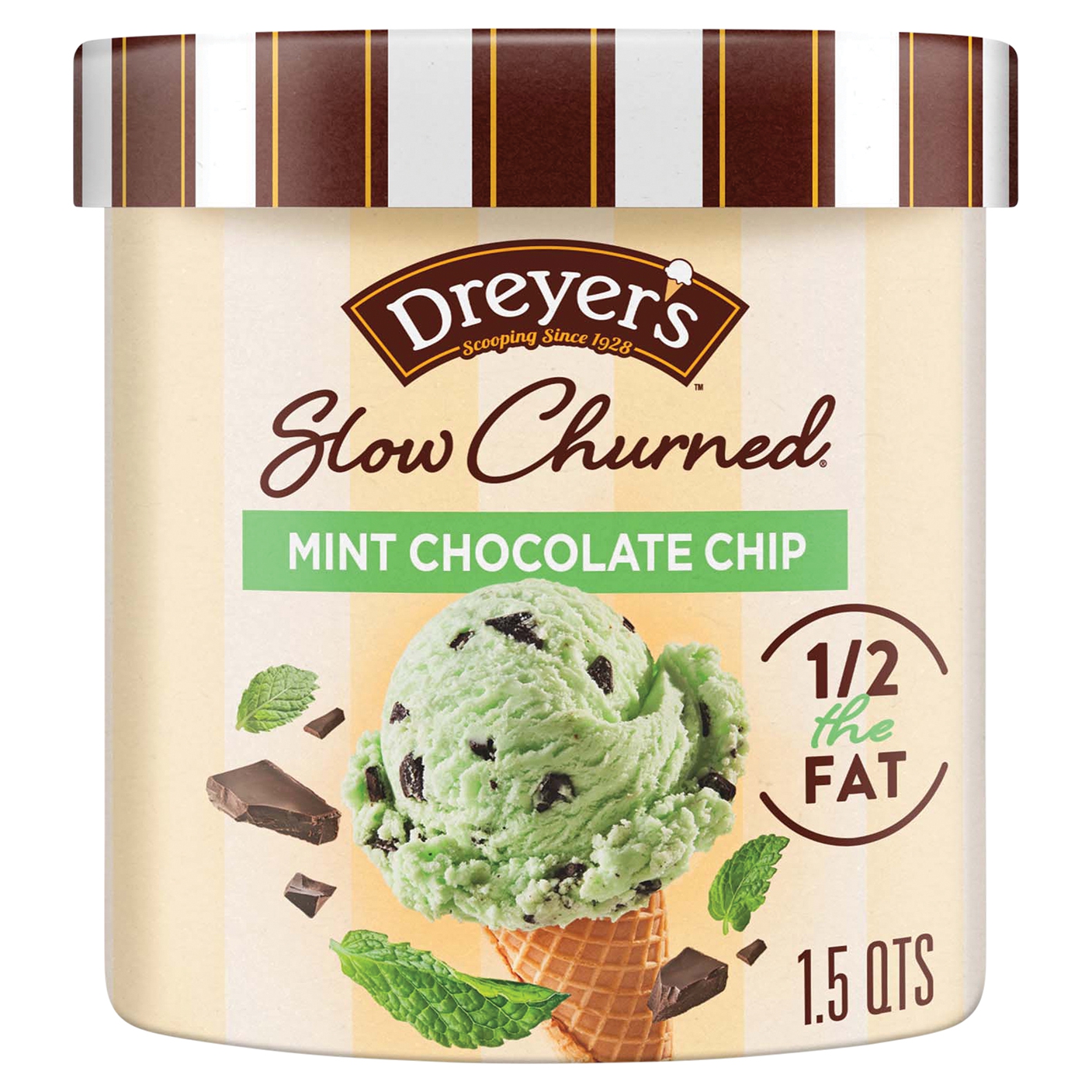 Dreyer's Slow Churned Ice Cream, Light, Mint Chocolate Chip