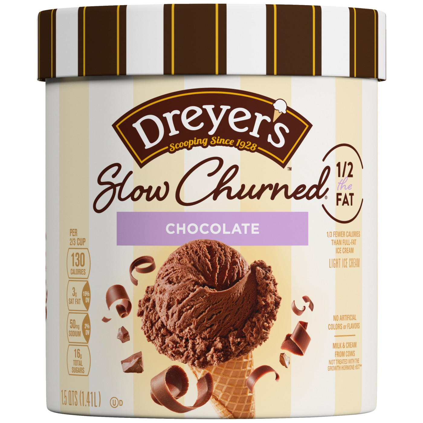 Dreyer's Slow Churned Ice Cream, Light, ChocolateMain