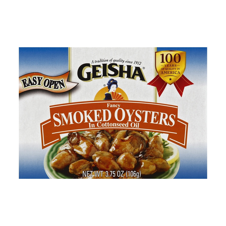 Geisha Oysters, Smoked, Fancy, in Cottonseed OilMain