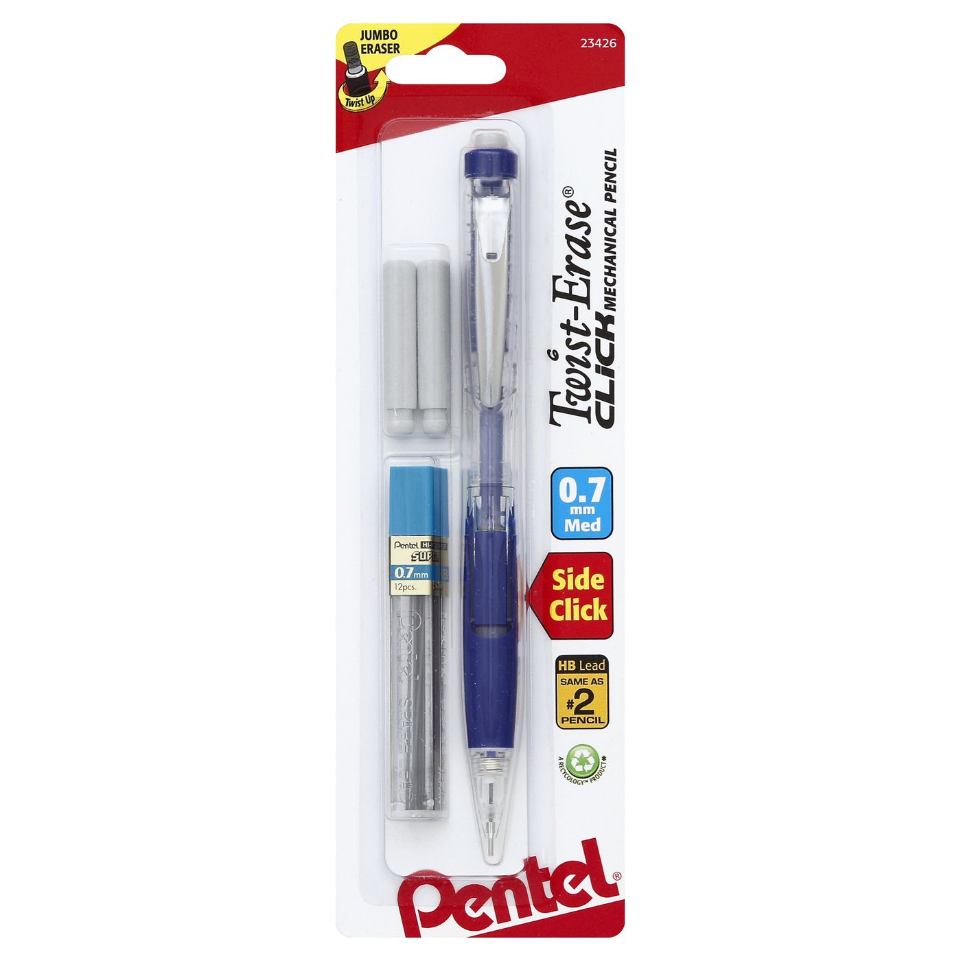 Pentel TwistErase Mechanical Pencil, Click, Medium (0.7 mm)Main