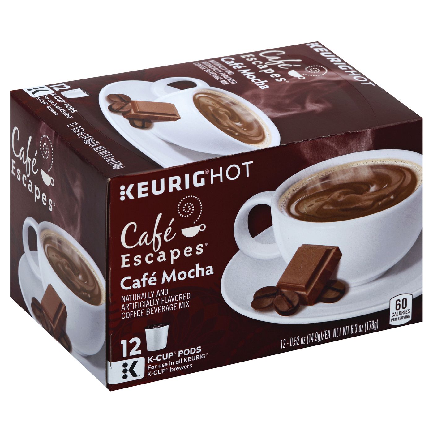 Cafe Escapes Coffee Beverage Mix Cafe Mocha K Cup Pods