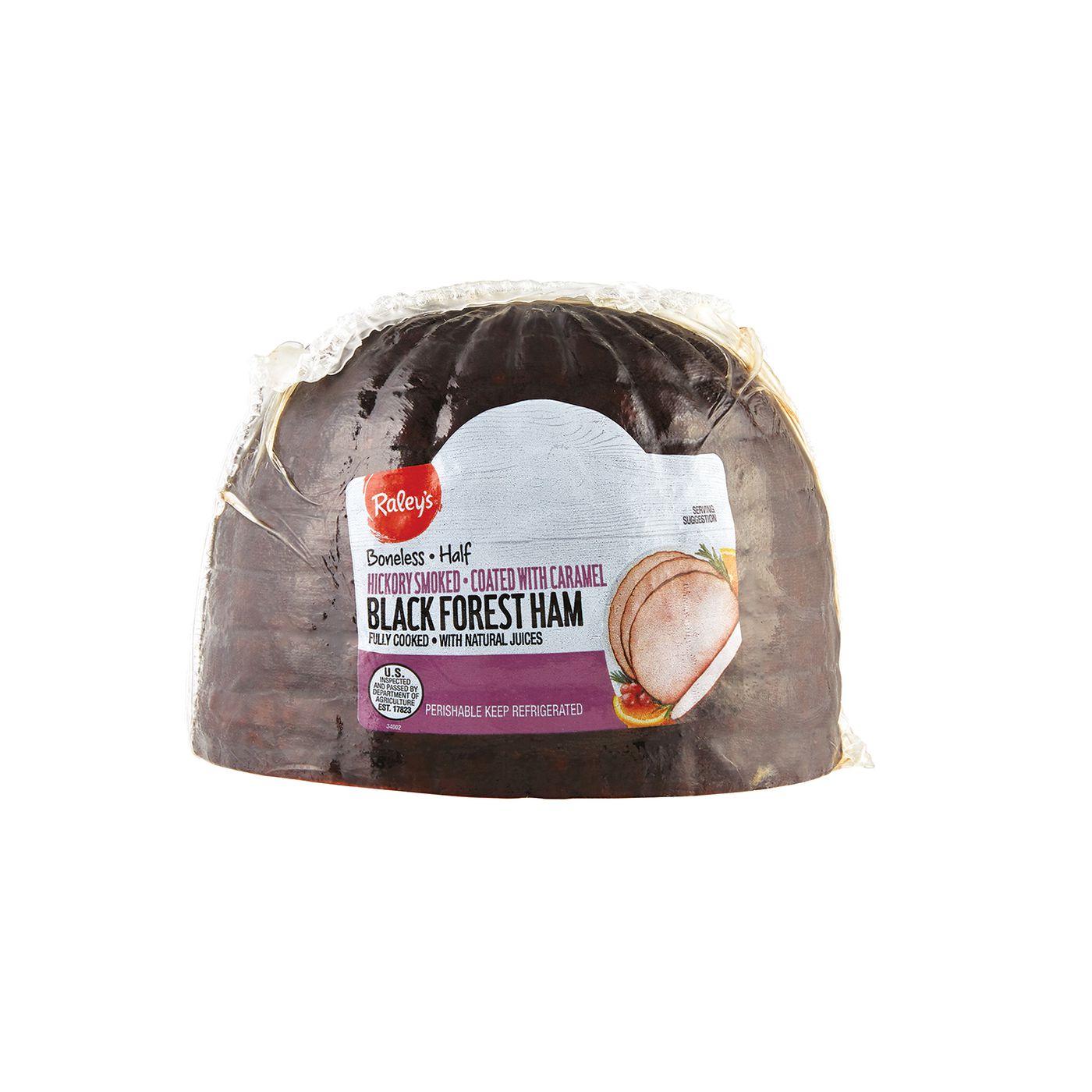 Raley's Hickory Smoked Black Forrest Ham, HalfMain