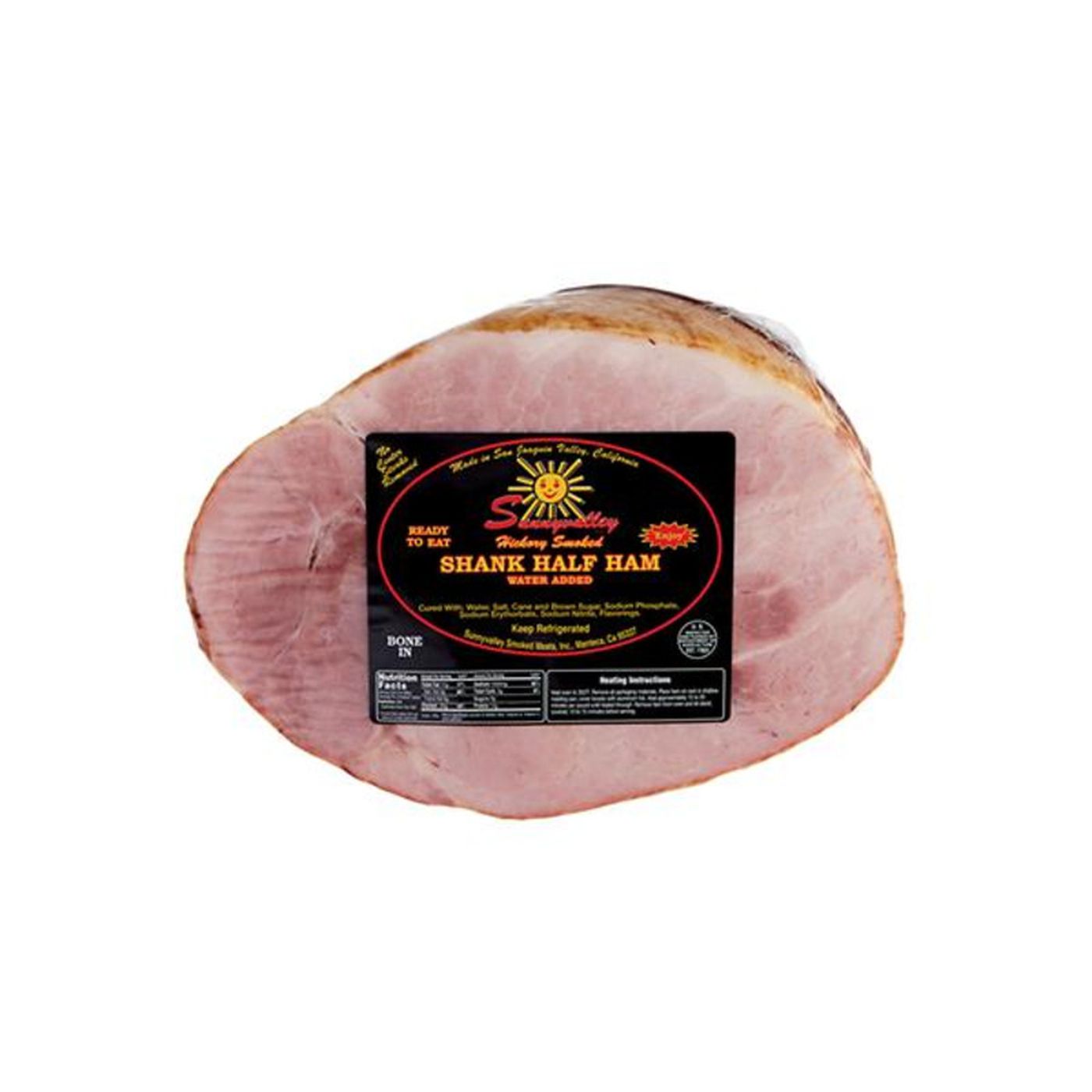 Sunnyvalley Hickory Smoked Shank Ham, HalfMain