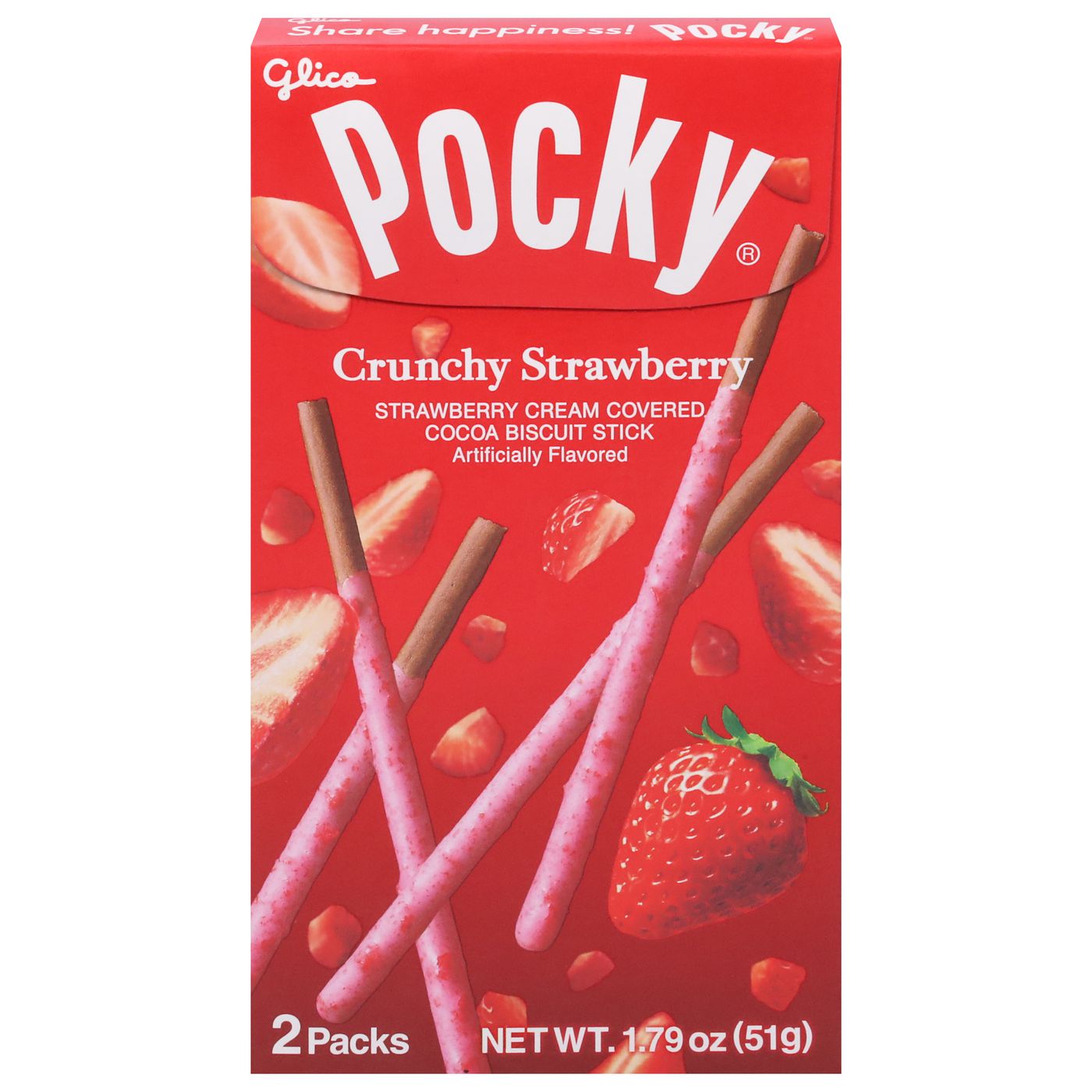 Pocky Biscuit Sticks, Crunchy Strawberry, Cocoa