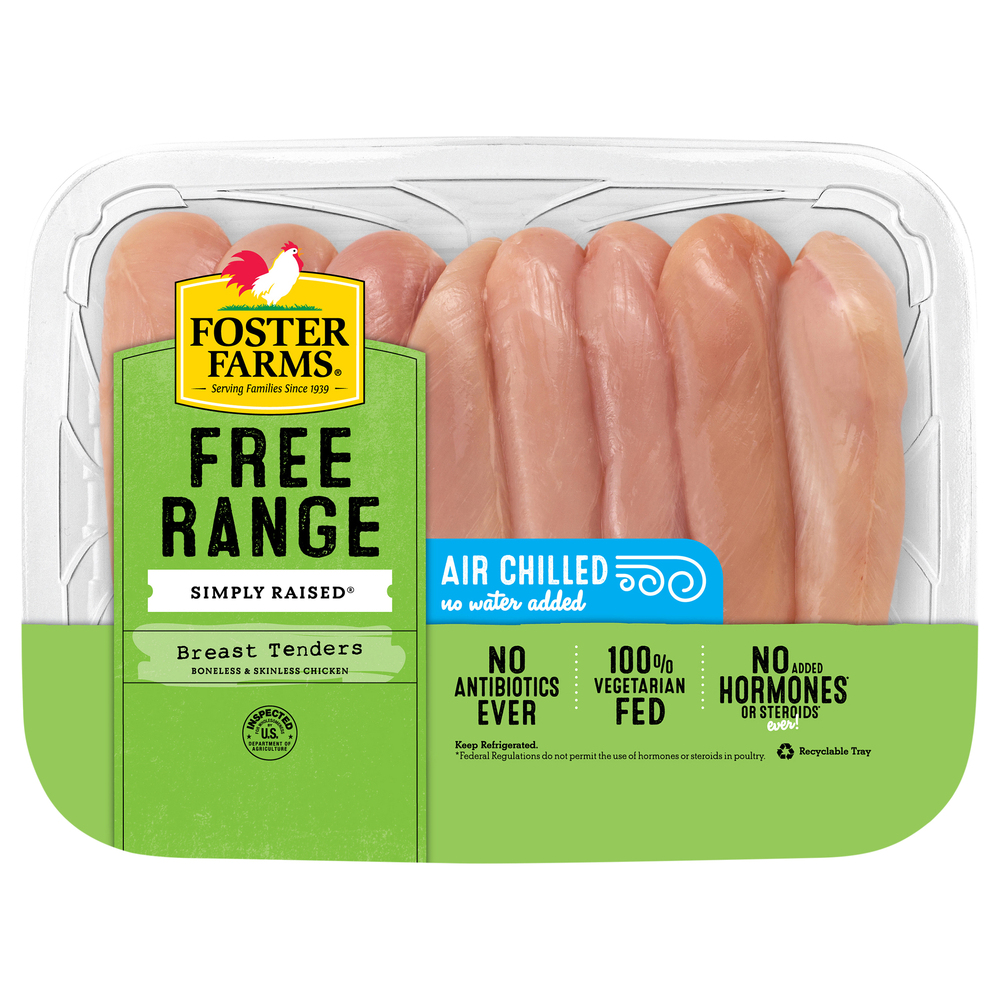 FOSTER FARMS Simply Raised Breast Tenders, Free RangeMain