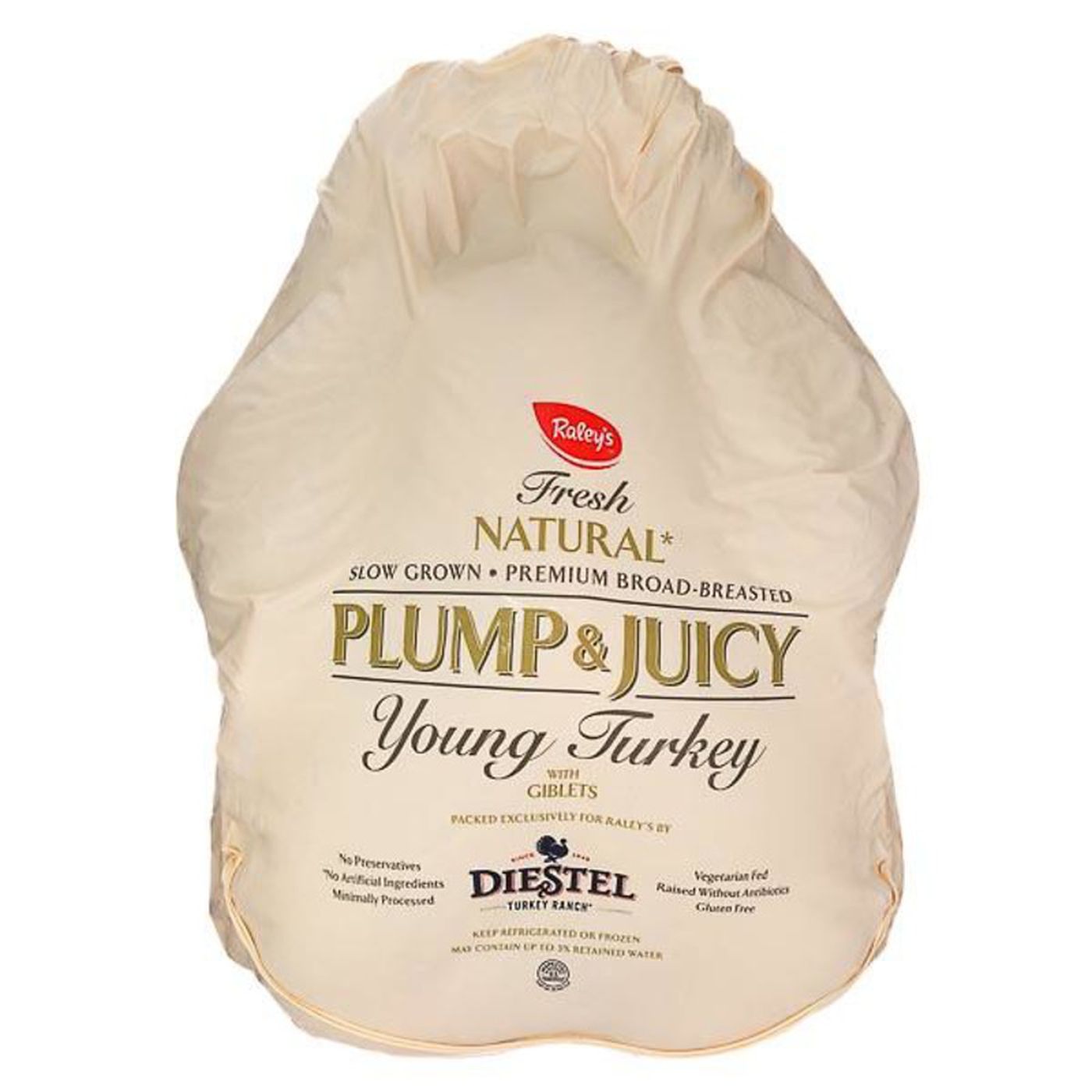 Raley's Plump & Juicy Fresh Turkey by Diestel (1820lbs) Limit 1Main