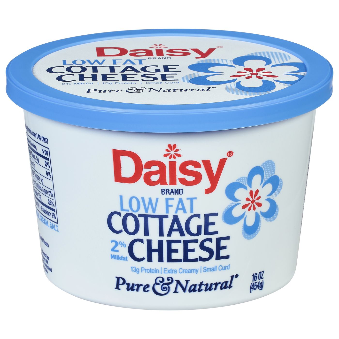 Daisy Pure & Natural Cottage Cheese, Low Fat, Small Curd, 2% Milkfat-Main