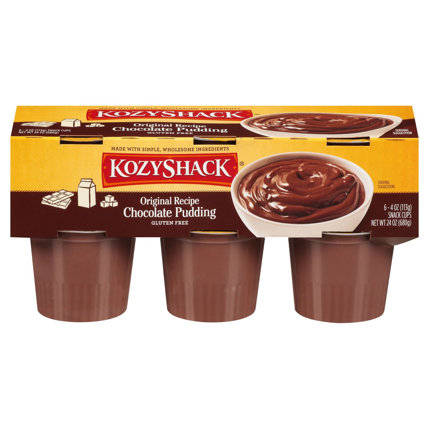Most Shack Pudding Kozy Shack Gluten Free Original Recipe Chocolate Pudding-Main