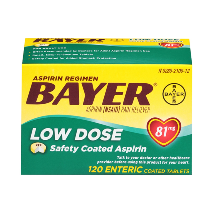 Bayer Aspirin, Low Dose, 81 mg, Tablets-Main