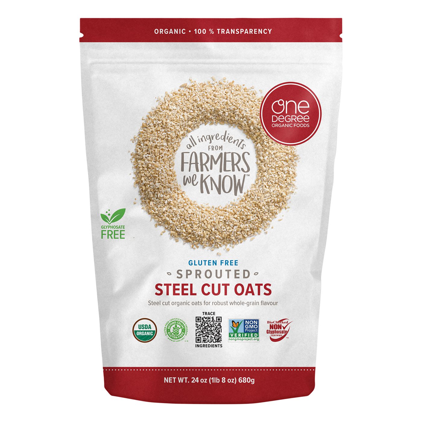 カネン　ohotoro dublincoat (oatmeal) One Degree Organic Foods Gluten Free Sprouted Steel Cut Oats
