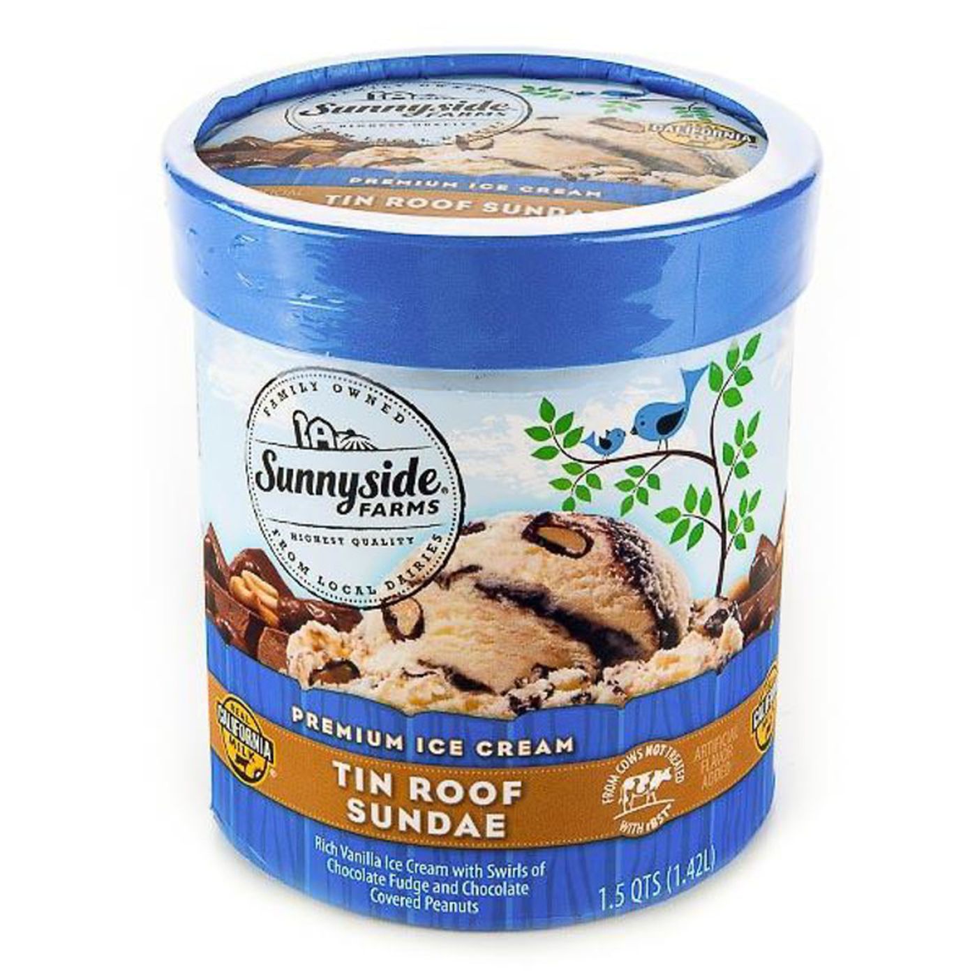 Sunnyside Farms Ice Cream, Premium, Tin Roof Sundae ConeMain