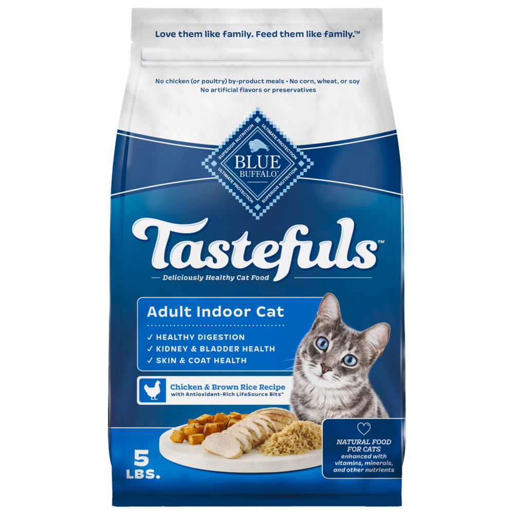 Blue Buffalo Tastefuls Natural Dry Food for Adult Indoor Cats Chicken Brown Rice Recipe