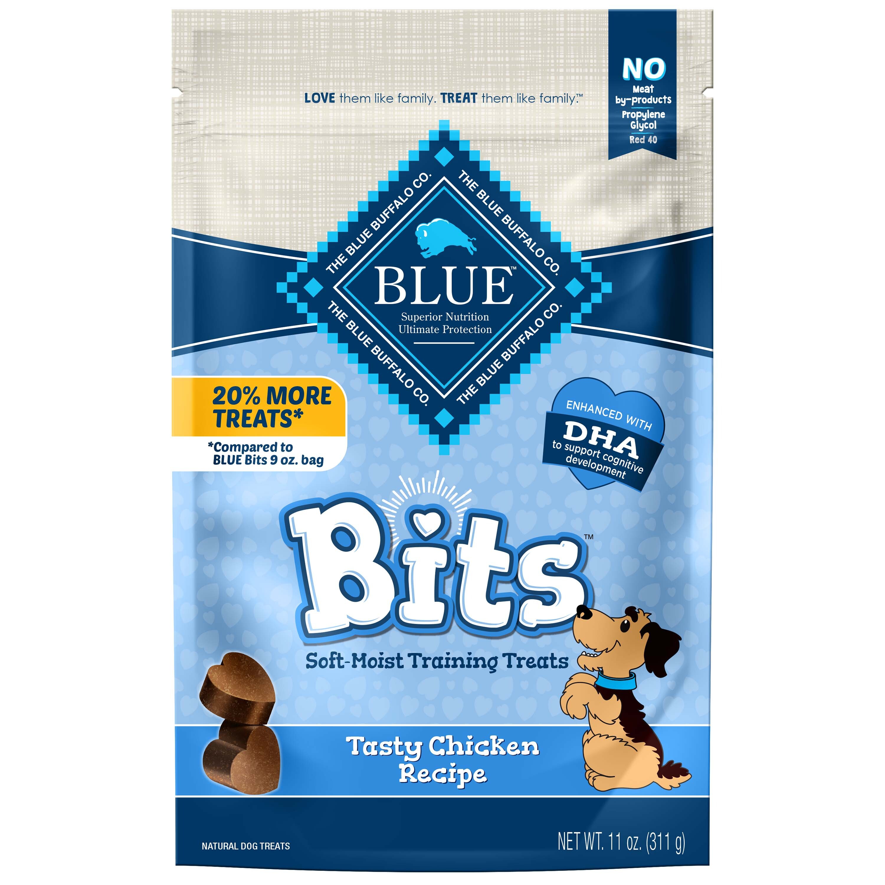 Blue Buffalo Bits Soft Dog Treats for Training Made With Natural Ingredients Enhanced with DHA