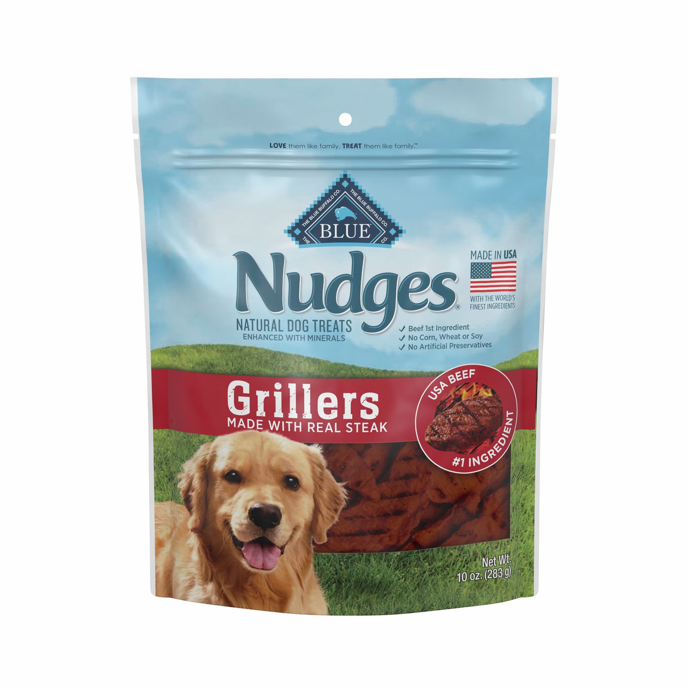 Blue Buffalo Nudges Grillers Natural Dog Treats Steak