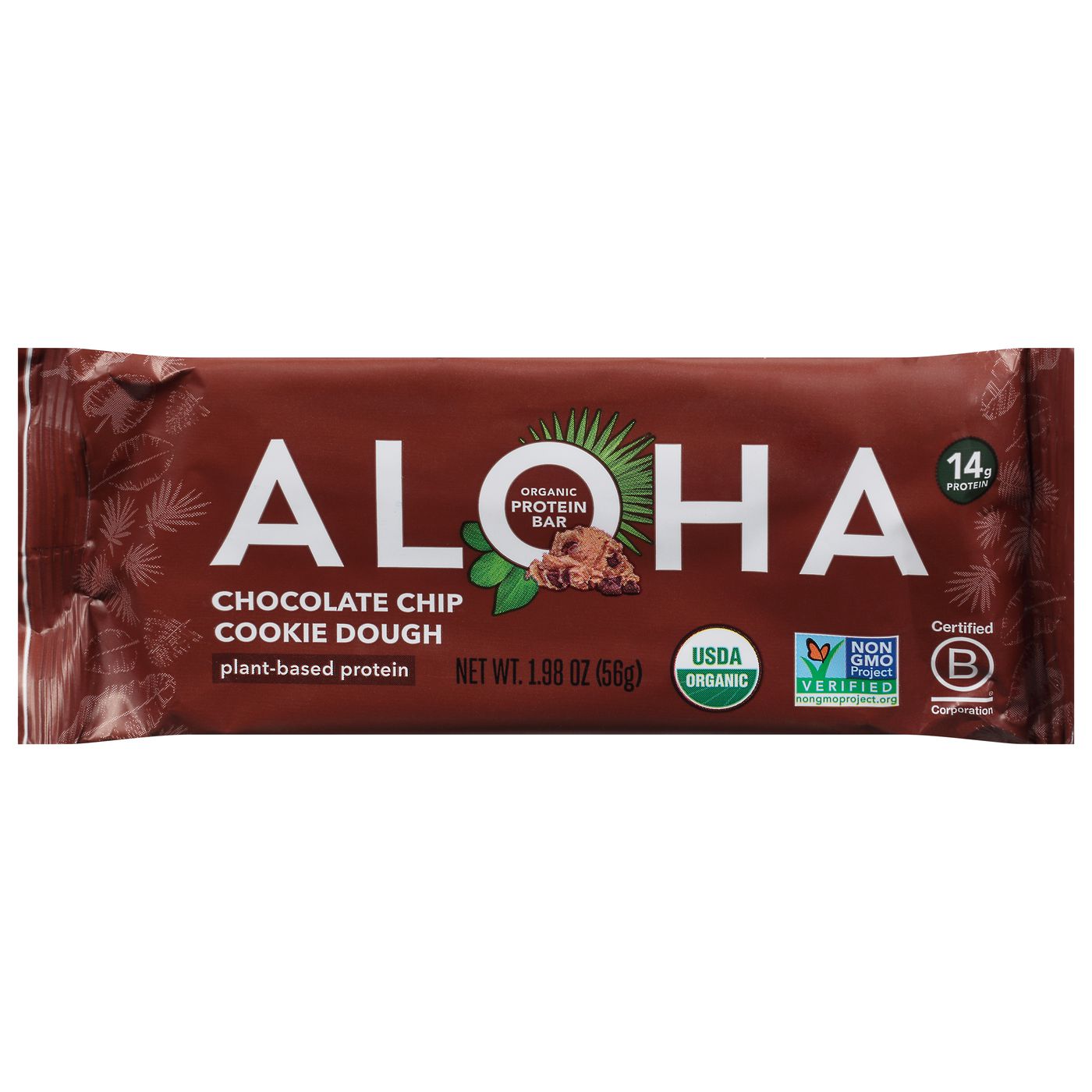 Aloha Protein Bars, Organic, Chocolate Chip Cookie DoughMain